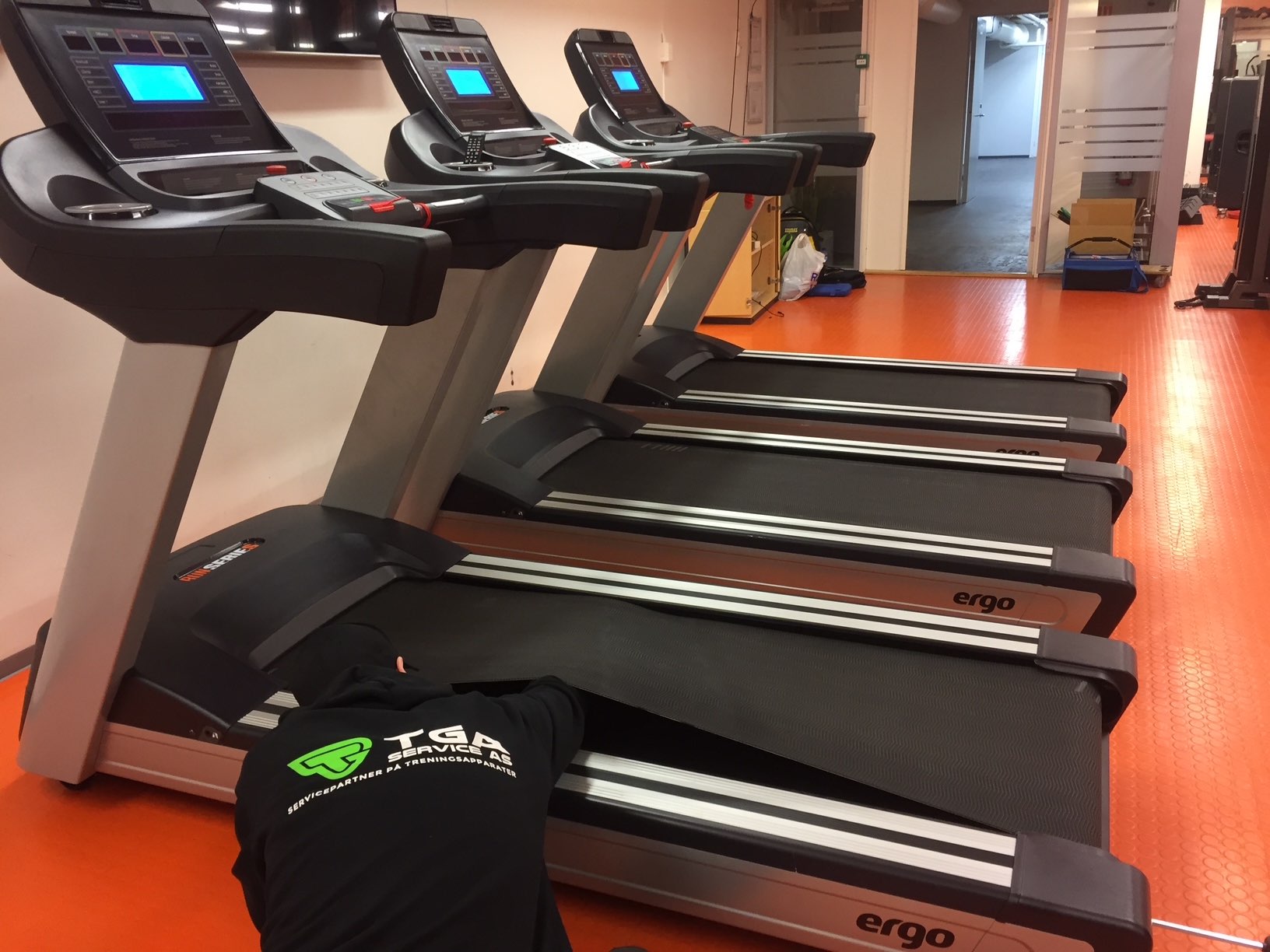 TGA Service utfører vedlikehold på profesjonelle Ergo tredemøller